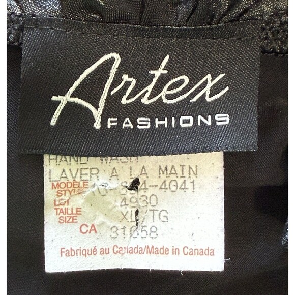 Vintage Artex Women’s Metallic Animal Print Ruffle Zip Jacket Night Out Glam XL - Picture 5 of 8